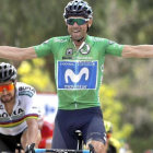 Alejandro Valverde triunfa por delante de Peter Sagan en la octava etapa de la Vuelta.