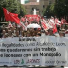 La protesta a Amilivia de los trabajadores de Los Jardines se dejó oír