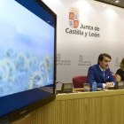 Juan Carlos Suárez-Quiñones y Milagros Marcos, ayer, en Valladolid. NACHO GALLEGO