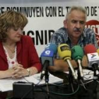 Carmen Ámez y Nicolás Sanz en un momento de la rueda de prensa