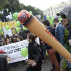 Manifestación en Madrid a favor de la regulación del cannabis.
