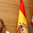 La consejeda de Hacienda, PIlar del Olmo, ayer  tras el Consejo de  Gobierno.