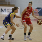 Anna Gómez, a la derecha, fue la máxima anotadora de su equipo en Salamanca.
