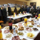 Crespo, Riesco, Potes y Moreno, a la izquierda de la imagen, durante la inauguración de la Casa del