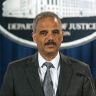 Eric Holder durante la rueda de prensa ayer.