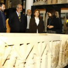 Luis Grau, Santos Llamas y María José Salgueiro coincidieron con una de las visitas guiadas al museo