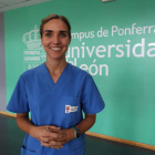 Raquel Leirós, en el campus de la ULE en Ponferrada. L. DE LA MATA