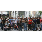 Casi dos centenares de mineros se concentraron en el centro de la capital berciana.