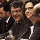El ministro de Energía, Álvaro Nadal, durante su reunión con los grupos parlamentarios en el Congreso.