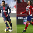 Neymar, a la izquierda, y Griezmann siguen forzando su salida del PSG y Atlético. VALAT/JIMÉNEZ