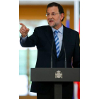 Mariano Rajoy, en la rueda de prensa de ayer.