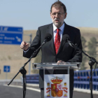 Mariano Rajoy durante la inauguración de un tramo de autovía en la provincia de Jaén.