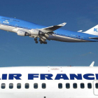 Aviones de Air France y de KLM en el aeropuerto de Ámsterdam. 