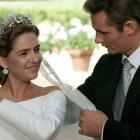La infanta Cristina e Iñaki Urdangarin se casaron el 4 de octubre de 1997 en la Catedral de Barcelona. IMAGEN DE RTVE