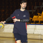 García Vega durante un entrenamiento.