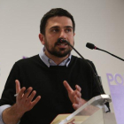 Ramón Espinar, durante una rueda de prensa, en una imagen de archivo.