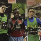 Aláiz junto a Bekele y Lamdassem, podio en la San Silvestre 2012.