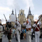 Rememoración de la batalla de Rioseco ayer, cuando se cumplían 203 años del enfrentamiento, en la Pl