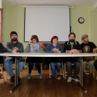 Lectura del manifiesto en favor del independentismo. SECUNDINO