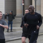 Mark Zuckerberg, corriendo por las calles de Berlín, el 25 de febrero del 2016.