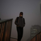 El cielo de Pekín no llegó a registrar el gris intenso de otras ocasiones.