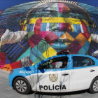Un coche de la policía brasileña en Río de Janeiro.