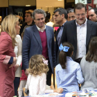 Rajoy durante la visita a la asociación de familias numerosas del País Vasco Hirukide.