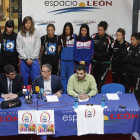 Helí de la Fuente, José Gutiérrez, López Benito y Adrián Álvarez en la presentación de la carrera.