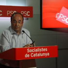 Miquel Iceta, en la sede del PSC.