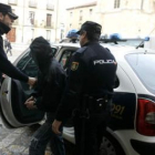 El acusado, a su llegada a la Audiencia Provincial ayer, para la segunda sesión del juicio.