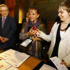 Teresa González, Manceñido, Carrasco y Alejandra Falagán.