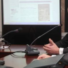 El director general de comunicación de la Junta, Ángel Losada, ayer en León.
