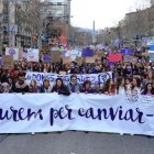 Huelga feminista del pasado 8 de marzo en Barcelona.