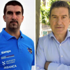 Magí Serra, actual técnico del Cangas, y Manolo Cadenas, seleccionador de Argentina. DL/J. CASARES