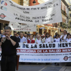 Manifestación de las familias que participaron en los actos por el Día de la Salud Mental.