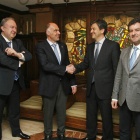 Antonio Carrasco (segundo por la izquierda) con Miguel García, Juan J. Santiago y Tomé. F. OTERO PERANDONES