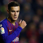 Coutinho, el pasado sábado en Vallecas donde fue sustituido por Valverde.