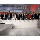 Rubalcaba y la nueva ejecutiva del PSOE.