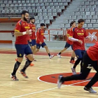 Gonzalo Pérez ya se ejercita con la selección española. RFEBM