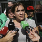 La exportavoz de la PAH Ada Colau, este lunes, al salir del juicio contra Cristina Cifuentes.