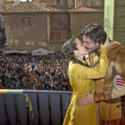 Momento final de la recreación de la 17 edición de la leyenda de los Amantes de Teruel.
