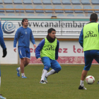 La plantilla de la Cultural, en un entrenamiento.