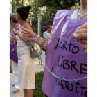 Imagen de la manifestación pro derecho al aborto, el mes pasado