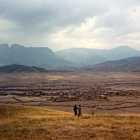 Imagen tomada entre octubre y noviembre de 1983 tras haber sido vaciado el pantano