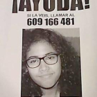 Cartel de búsqueda de la niña desaparecida. DL