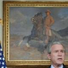El presidente Bush en su comparecencia sobre Irak en el Salón Roosevelt de la Casa Blanca