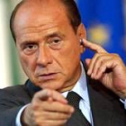 Berlusconi, ayer, durante una conferencia de prensa en Villa Madama