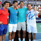 De izquierda a derecha, Juan Mónaco, Novak Djokovic, Rafael Nadal y el argentino Nalbandian.