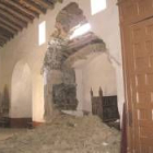 Estado en el que quedó uno de los arcos de la iglesia de San Lorenzo en la localidad de Sahagún