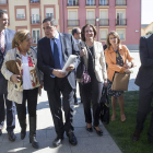 El consejero, a su llegada a Zamora, ayer.